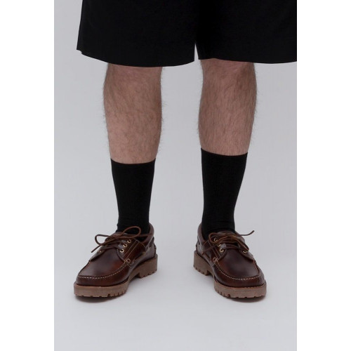 Náuticos de hombre de piel con cordones Marrón