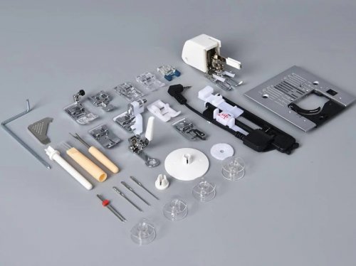 Necchi Creator C360 Máquina de coser electrónica con mesa extensible y prensatelas overlock