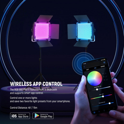 NEEWER 2 Pack Upgraded RGB 660 PRO II LED Video Light