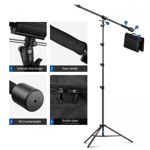 NEEWER 300cm Air Cushioned Light Stand Kit