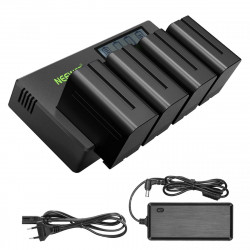 NEEWER 4-Pack NP-F970 Battery Set for Sony