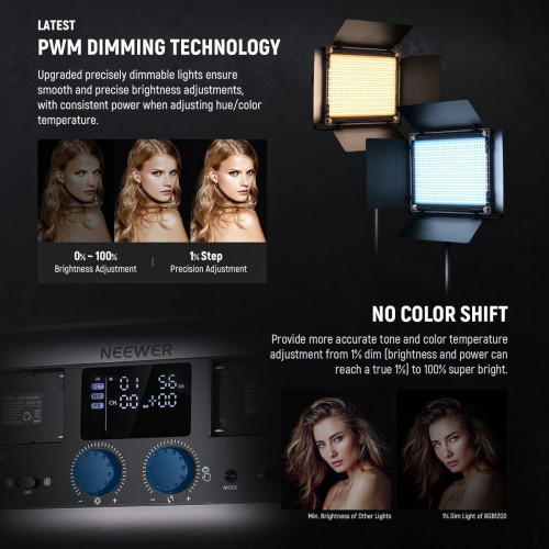NEEWER RGB1200 60W APP Control RGB LED Video Light