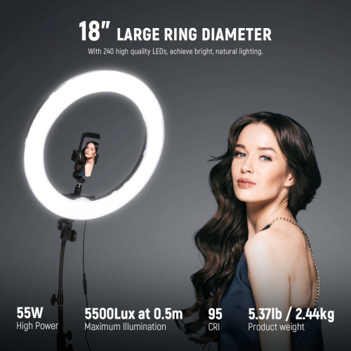 NEEWER RL-18 18 Inch LED Ring Light Kit