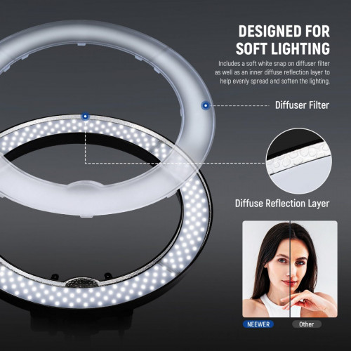 NEEWER RL-18 18 Inch LED Ring Light Kit