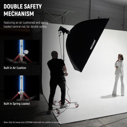 NEEWER SC305AW 305cm Heavy Duty Air Cushioned Light Stand with Casters