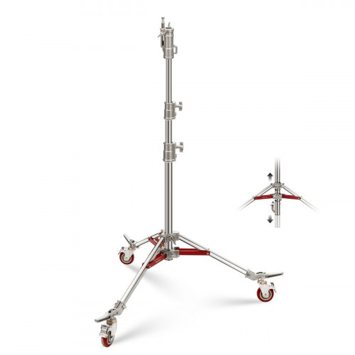 NEEWER ST240SS 240cm Heavy Duty Stainless Steel Light Stand with Casters