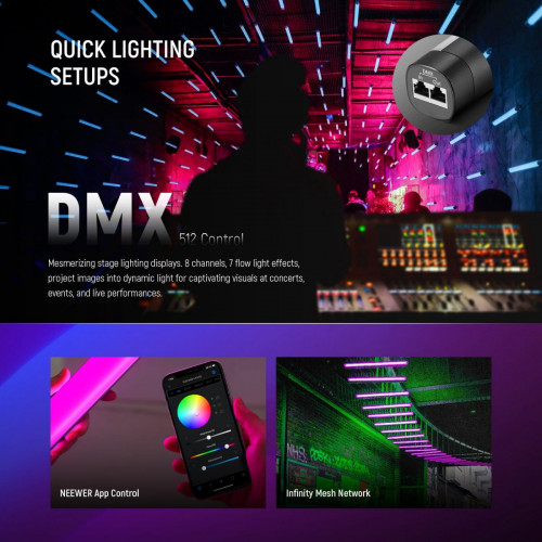 NEEWER TL60 20W RGB Tube Light Stick