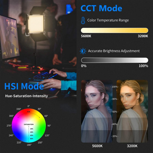 NEEWER Upgraded RGB660 PRO II LED Video Light