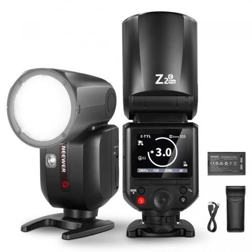 NEEWER Z2PRO 76Ws TTL Round Head Flash Speedlite