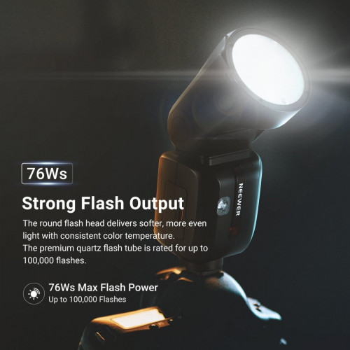 NEEWER Z2PRO 76Ws TTL Round Head Flash Speedlite