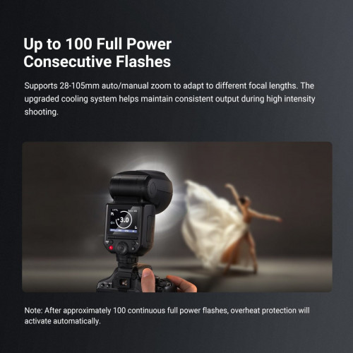 NEEWER Z2PRO 76Ws TTL Round Head Flash Speedlite