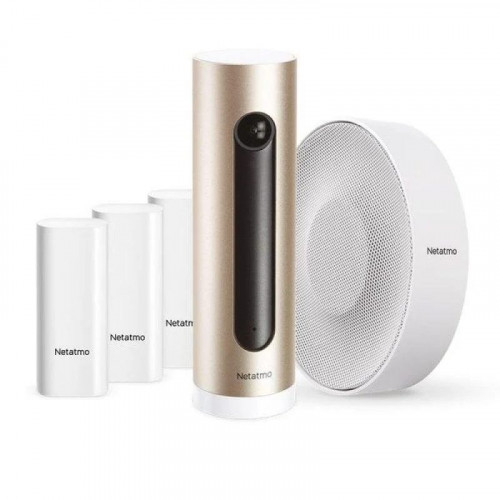 Netatmo Sistema de Alarma con Vídeo Inteligente Cámara Interior + Sirena + Sensores Apertura