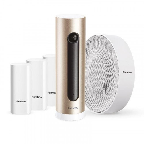 Netatmo Sistema de Alarma con Vídeo Inteligente Cámara Interior + Sirena + Sensores Apertura