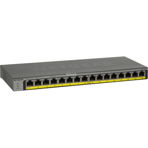 Netgear 16-Port Gigabit PoE Switch (GS116LP)