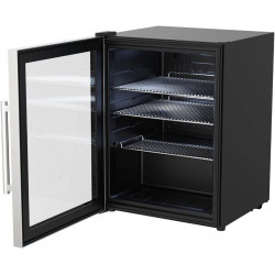 Nevera (An x Pr x Al: 47 x 49 x 63,8 cm, Plateado)