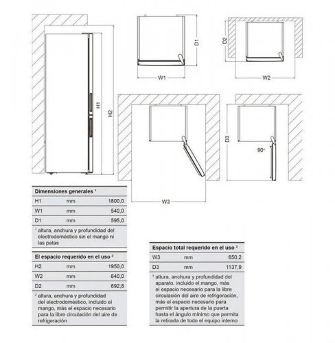 New Pol nwce180 Frigorífico Combi E Blanco
