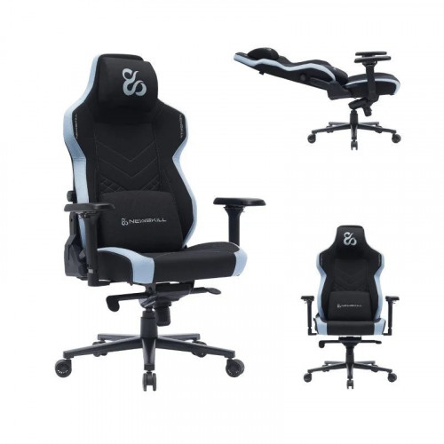 Newskill Banshee Pro Silla Gaming Tela Transpirable con Almohada Cervical Negra-Azul