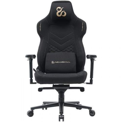 Newskill Banshee Pro Silla Gaming Tela Transpirable con Almohada Cervical Negra y Dorada