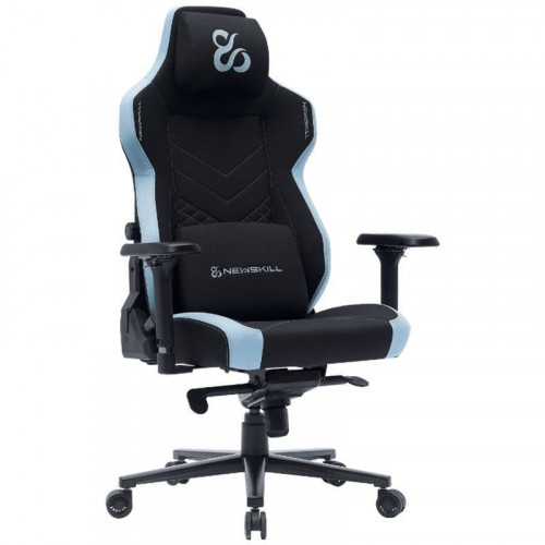 Newskill Banshee Pro Silla Gaming Tela Transpirable con Almohada Cervical Negra-Azul