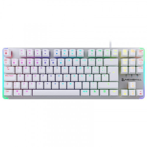 Newskill Gungnyr TKL Pro Ivory Teclado Optomecánico Gaming RGB Switches Gateron Red Intercambiables