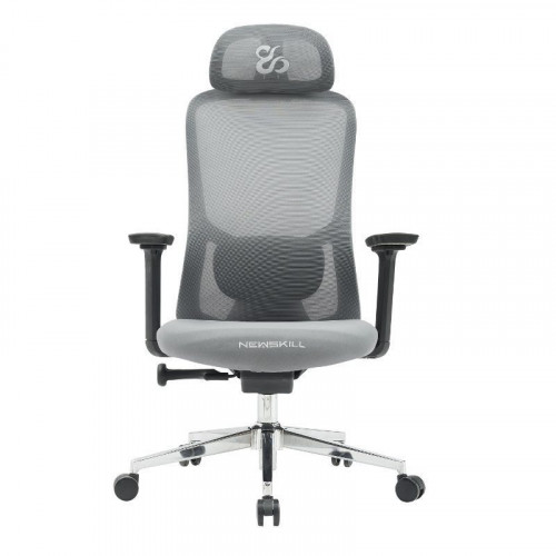 Newskill Nue Silla Gaming Ergonómica Malla Transpirable con Soporte Lumbar Gris