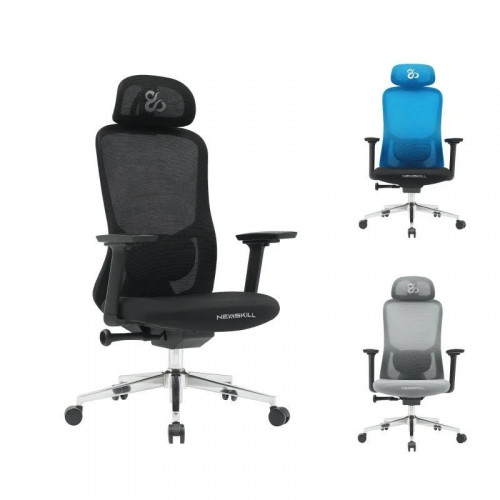 Newskill Nue Silla Gaming Ergonómica Malla Transpirable con Soporte Lumbar Negro