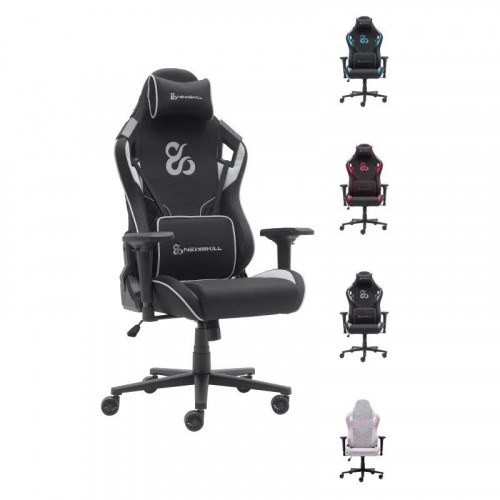 Newskill Takamikura V2 Silla Gaming Tela Transpirable Reclinable 180°con Reposabrazos 4D Gris