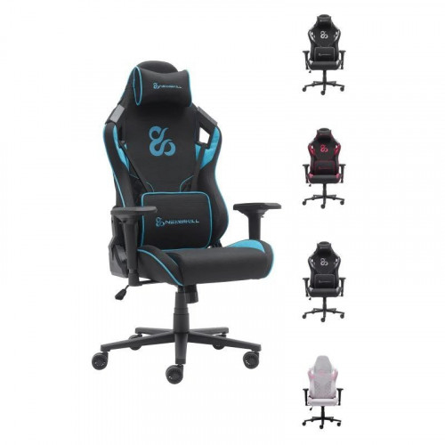 Newskill Takamikura V2 Silla Gaming Tela Transpirable Reclinable 180°con Reposabrazos 4D Azul