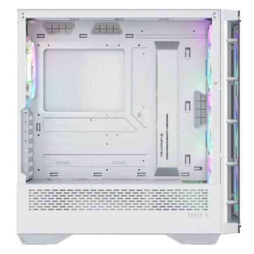 Nfortec DRACO X A-RGB Torre ATX 4 Ventiladores Cristal Templado USB 3.2 Soporte GPU Blanca