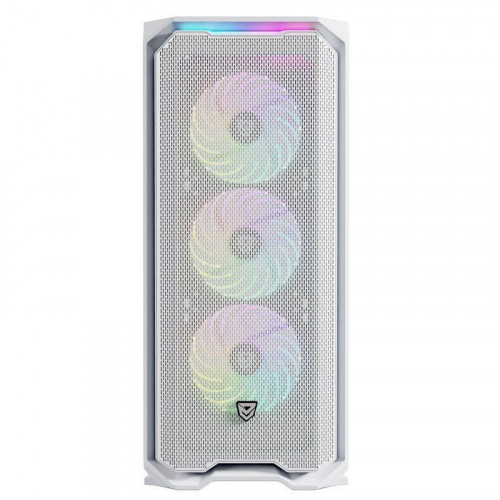 Nfortec Krater X ARGB Torre ATX Cristal Templado 4 Ventiladores Soporte E-ATX Blanca