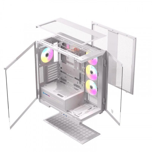 Nfortec Ursa ARGB Semi Torre E-ATX Doble Cristal Templado USB-C Blanca