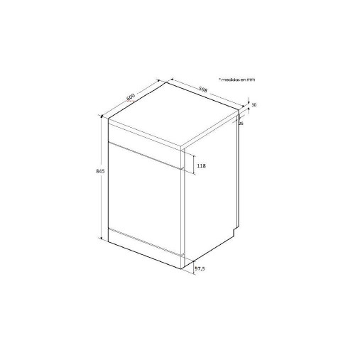 NIBELS LVJCM-60 W Blanco - Lavavajillas 60CM 12 Servicios