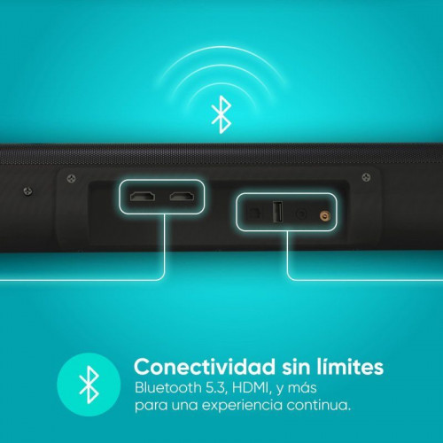 Nilait Harmony Sound bar Barra de sonido con subwoofer 200W Dolby Atmos, 5.2.1