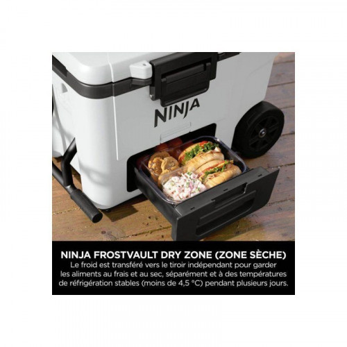 Ninja Frostvault 42 L Nevera Portátil Rodante Con Zona Seca Refrig., Hasta 4,5°c, Ruedas Todoterreno Y Cierre Seguro Fb245euwh Blanca