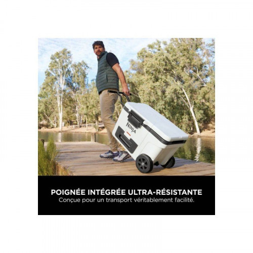 Ninja Frostvault 42 L Nevera Portátil Rodante Con Zona Seca Refrig., Hasta 4,5°c, Ruedas Todoterreno Y Cierre Seguro Fb245euwh Blanca