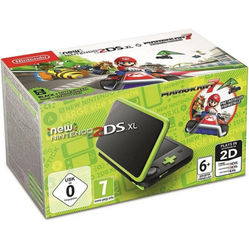 nintendo handheld console New nintendo 2ds xl Black and lime green