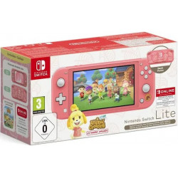 Nintendo Switch Lite Coral + Animal Crossing + 12 Meses