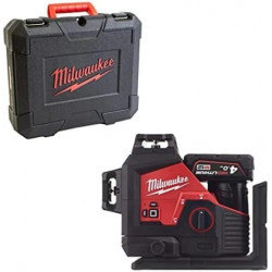 Nivel láser de 3 lineas Verde M12 Batería + Cargador + Maletin Milwaukee M123PL-401C