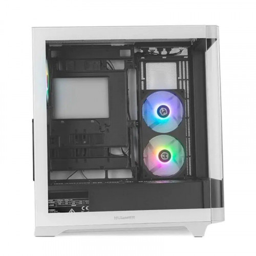 NOX Semitorre HUMMER ETHER Cristal Curvo Negro&Bla