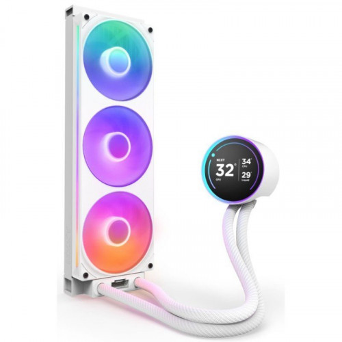 NZXT Kraken Elite 360 RGB Kit Refrigeración Líquida con Pantalla IPS 360mm Blanco