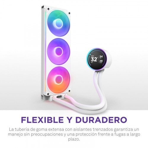 NZXT Kraken Elite 360 RGB Kit Refrigeración Líquida con Pantalla IPS 360mm Blanco