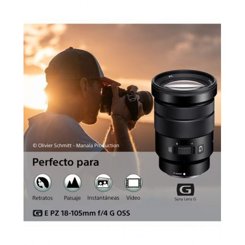 Objetivo Sony E PZ 18-105 mm F/4 G OSS para monturas tipo E de Sony
