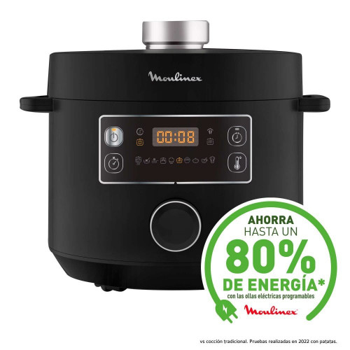 Olla a presión programable Moulinex CE754 TURBO Cuisine Negro