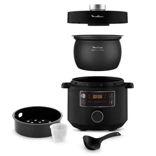Olla a presión programable Moulinex CE754 TURBO Cuisine Negro