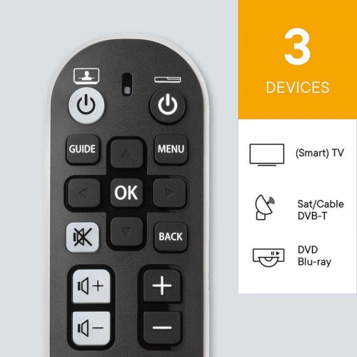 One For All Zapper+ Mando a Distancia Universal para 3 Dispositivos