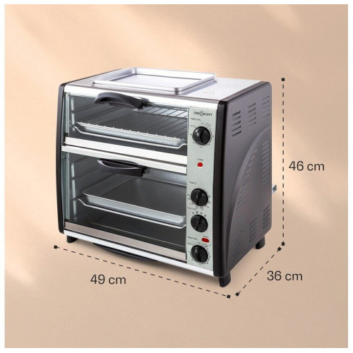 OneConcept Horno doble con placa grill