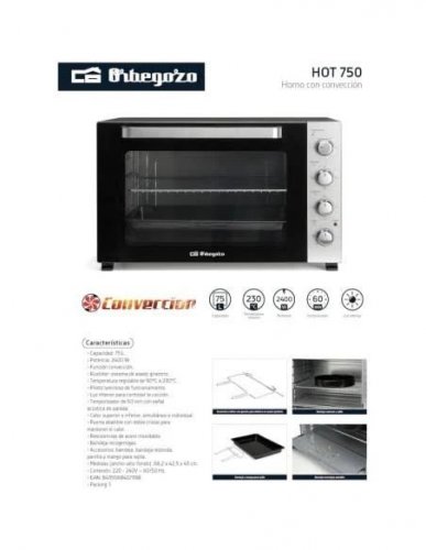 Orbegozo Horno Hot 750