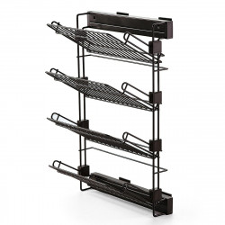 Organizador de ranuras para zapatos extraíble Emuca Quartz marrón para 8 pares 28-32x88x46 cm
