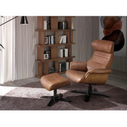 Ottoman piel marrón 5084 ANGEL CERDA