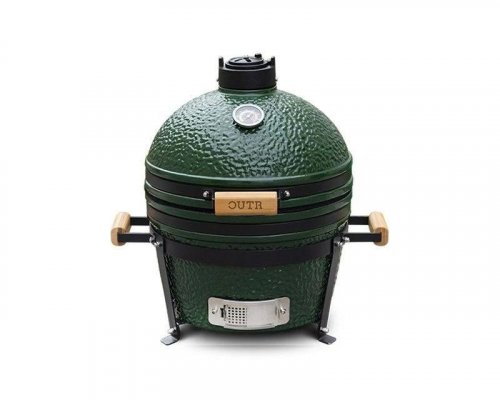 OUTR Barbacoa kamado grill medium 40 verde recomendado para de 6 a